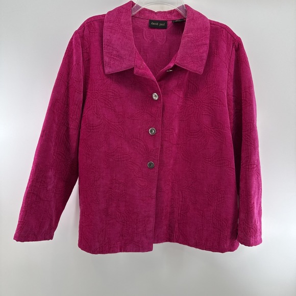 David Paul Jackets & Blazers - David Paul Vintage Pink‎ Jacket Size XL